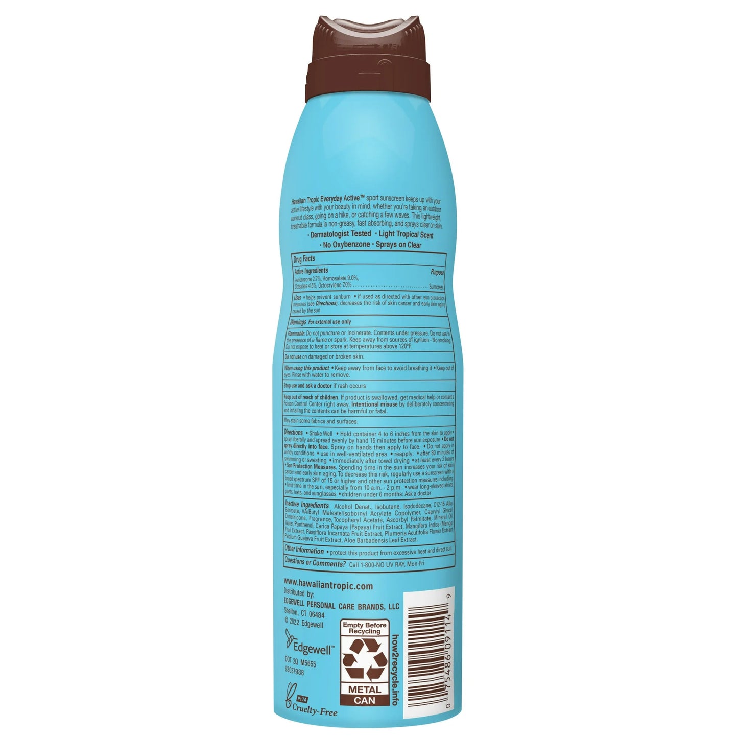 Hawaiian Tropic SPF 50 Clear Spray Sunscreen, 6 oz