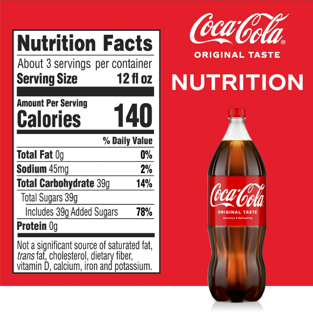 Coca-Cola Soda Pop, 2 Liters Bottle