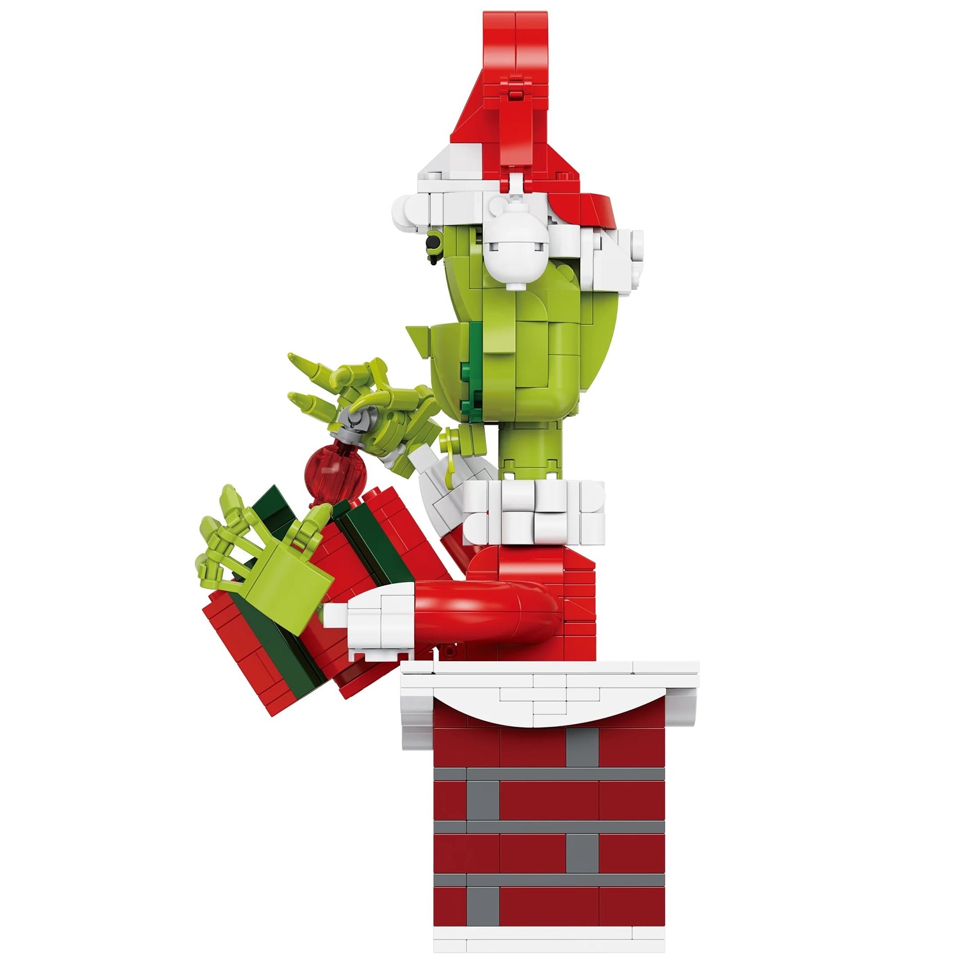 Brickcraft up the Chimney Grinch Building Kit (504-Plastic Piece Set) Limited Edition Collectible, Christmas Décor, Toy Gift Idea for Boys and Girls Ages 8 Years Old and Up