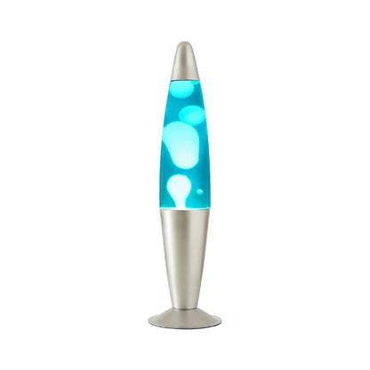 Urban Shop 16" Blue Lava Motion Lamp with White Wax and Silver Base