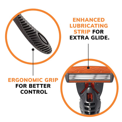 BIC Comfort 3 Refillable Refill Razor Cartridges, 3 Blades, 14 Razor Refill Cartridges for Manual Shaving Razors