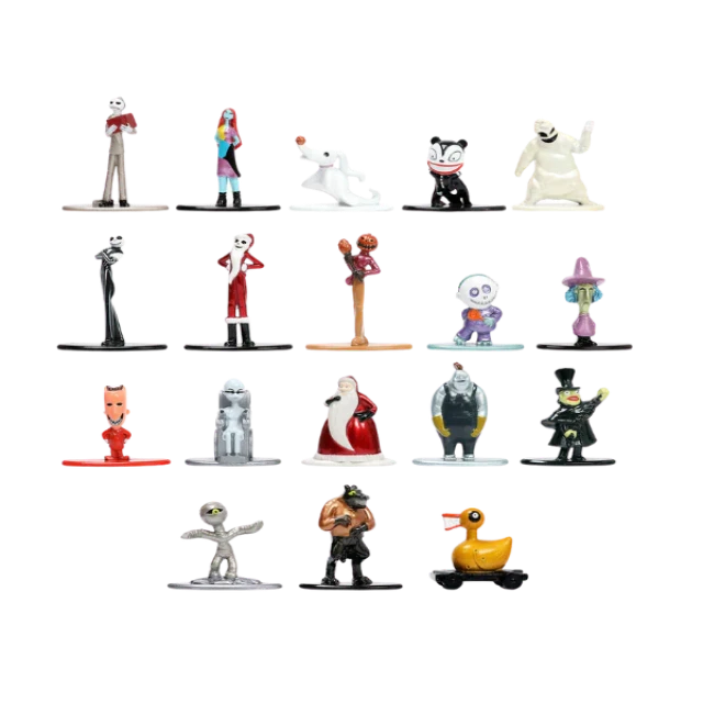 Jada Toys Disney Nightmare Before Christmas 1.65" Diecast Action Figure, 18 Pieces