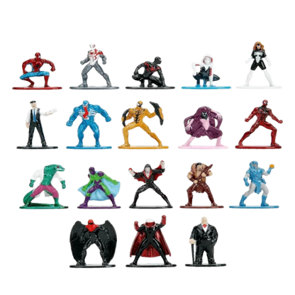 Jada Toys Marvel Spider-Man 1.65" Diecast Action Figures, 18 Pieces