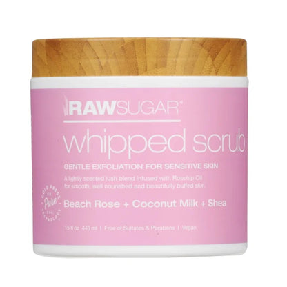 Raw Sugar Sensitive Skin Whipped Scrub Beach Rose + Coconut Milk + Shea