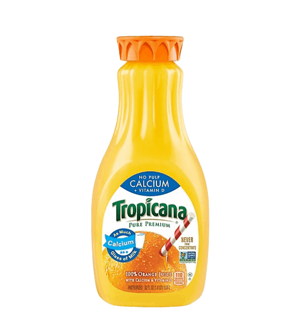 Tropicana Juice Pure Premium Orange No Pulp Calcium + Vitamin D Chilled - 52 Fl. Oz.