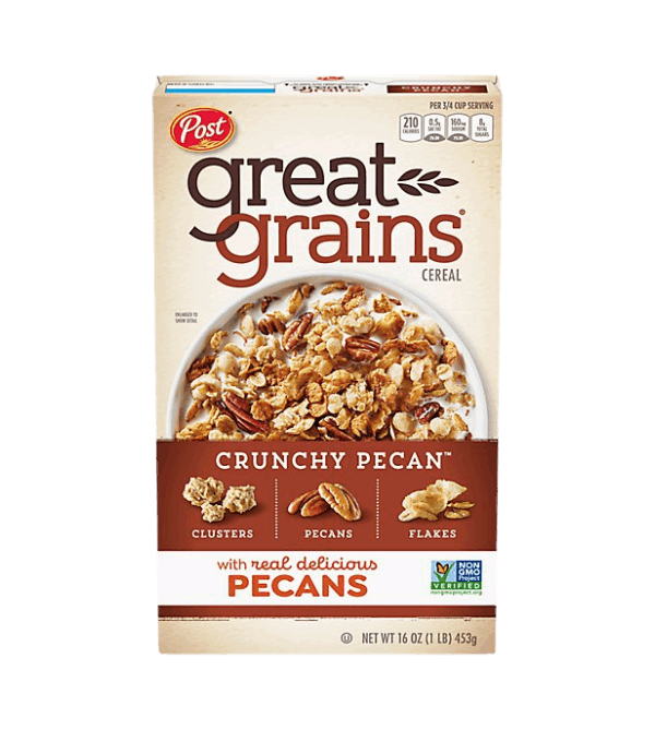 Post Great Grains Crunchy Pecan Heart Healthy Whole Grain Breakfast Cereal - 16 Oz