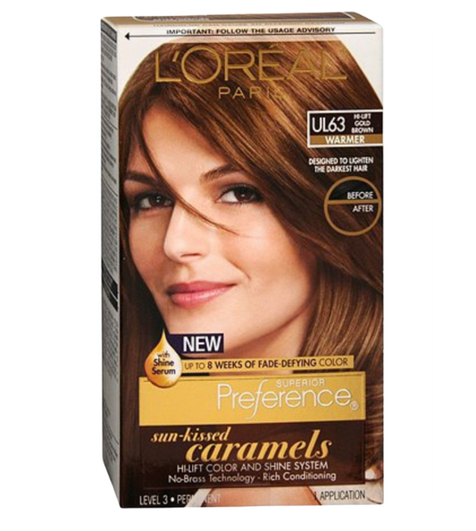 L'Oreal Paris Superior Preference Sun-Kissed Caramels, UL63 Hi-Lift Gold Brown