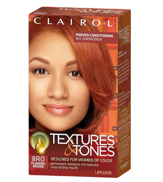 Clairol Professional Texture and Tones Permanent Hair Color, Fade Resistant Hair Dye & Color, 1 oz