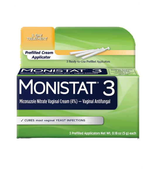 Monistat 3-Day Yeast Infection Treatment Pre-Filled Cream Applicators, 0.18 Ounce