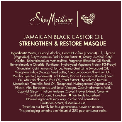 Treatment Masque with Jamaican Black Castor Oil for Stronger Hair, 11.5 oz