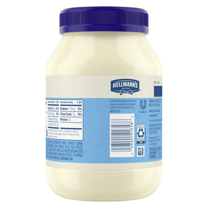 Hellmann's Light Mayonnaise, Sandwich Spread Condiments, 30 fl oz Jar