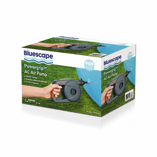 Bluescape Powergrip AC Air Pump packaging on a white background