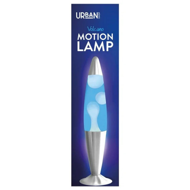 Urban Shop 16" Blue Lava Motion Lamp with White Wax and Silver Base