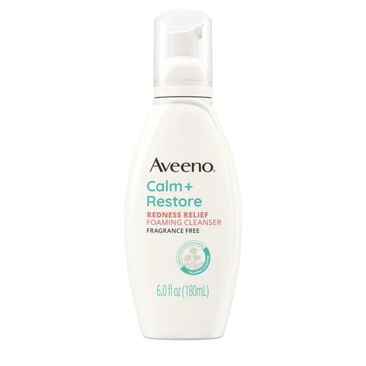Aveeno Calm + Restore Redness Relief Foaming Cleanser with Fewerfew - Fragrance Free - 6 fl oz