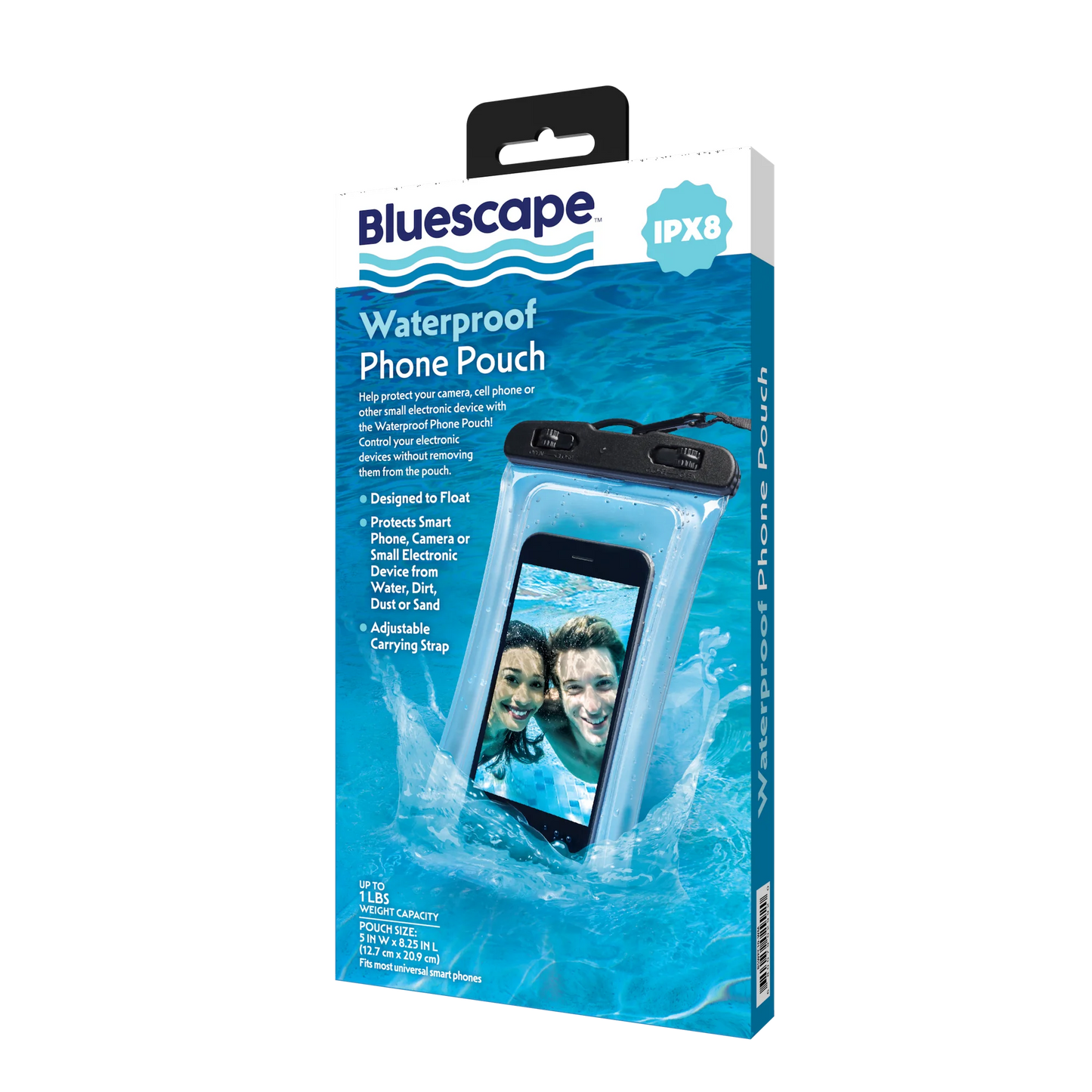 Bluescape Universal Waterproof Phone Pouch, Black & Clear Case