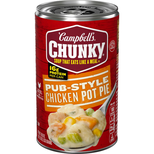 Campbell's Chunky Pub-Style Chicken Pot Pie Soup, 18.8 oz Can