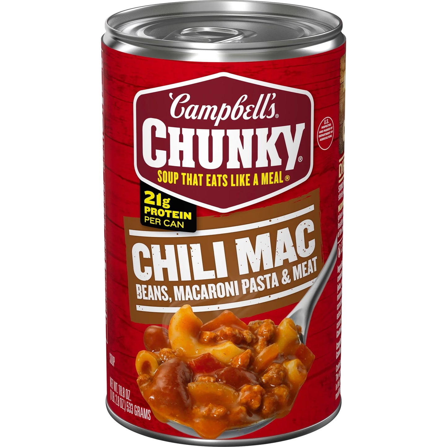 Campbell’s Chunky Chili Mac Soup with Beef & Beans, 18.8 oz Can