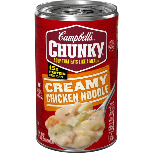 Campbell's Chunky Creamy Chicken Noodle Soup, 18.8 oz Can