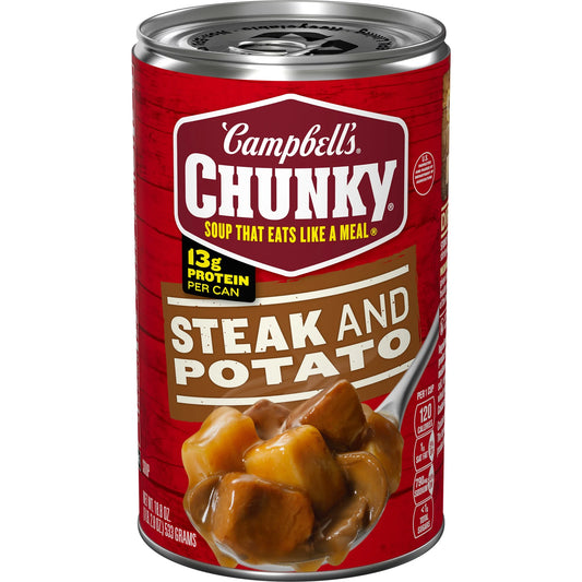 Campbell’s Chunky Steak and Potato Soup, Ready to Serve, 18.8 oz