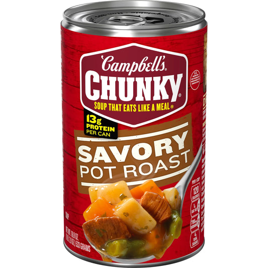 Campbell’s Chunky Savory Pot Roast Soup with Veggies, 18.8 oz Can
