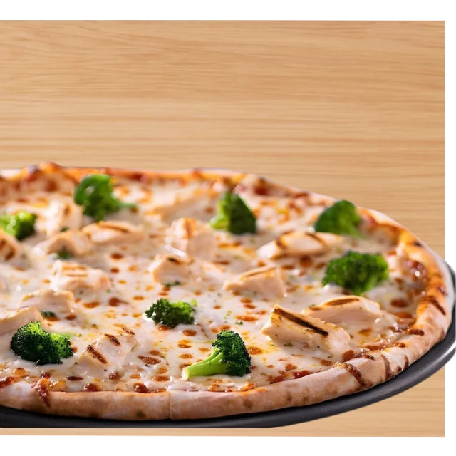 Chicken Broccoli Alfredo Pizza