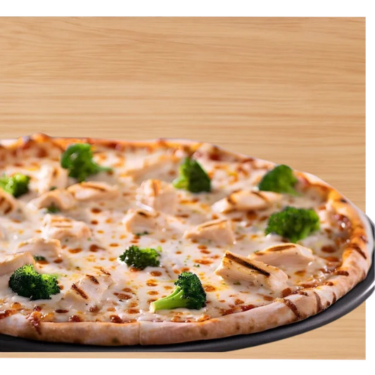 Chicken Broccoli Alfredo Pizza