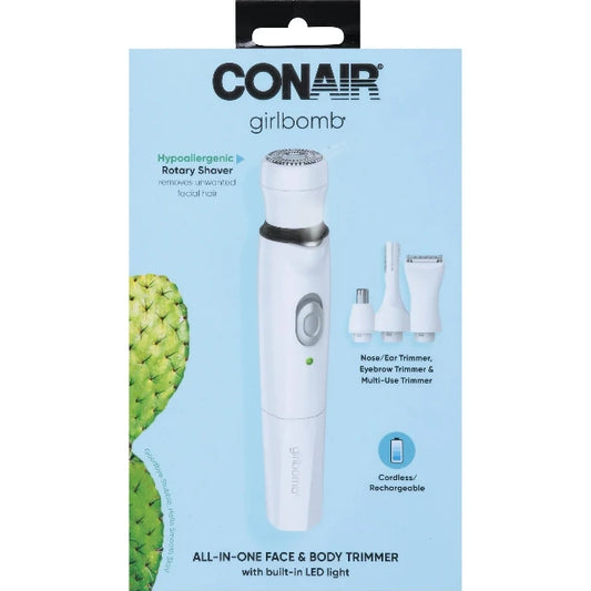 Conair Girlbomb All-in-One Rotary Shaver & Trimmer for Face & Body - 1 ea