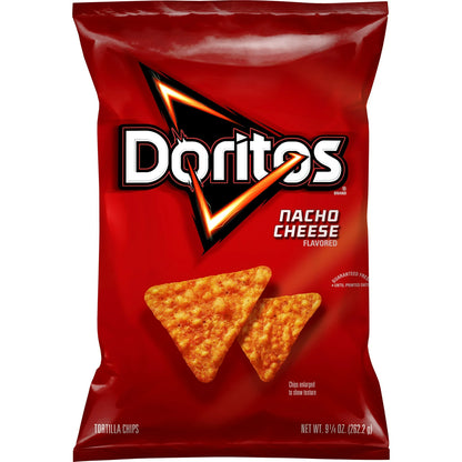 Doritos Nacho Cheese Flavored Tortilla Chips, Party Size, 9.25 oz