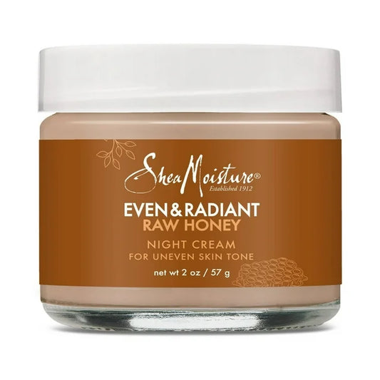 SheaMoisture Even and Radiant Face Cream For Uneven Skin Tone and Dark Spots Night Cream With Raw Honey 2 oz