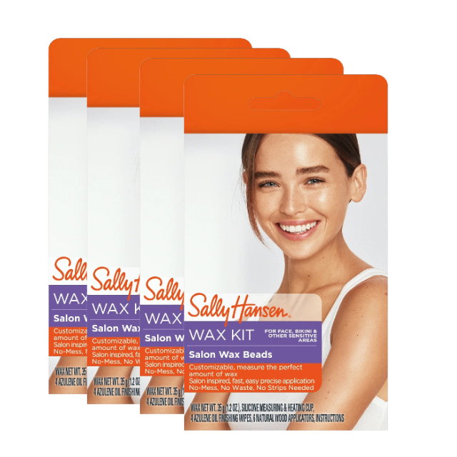 Sally Hansen Salon Wax Beads Kit for Face, Bikini & Sensitive Skin, 1.25 oz