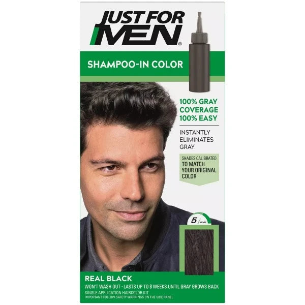 Just For Men Shampoo-In Color: Fast and Easy Gray Coverage