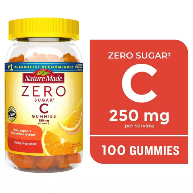 Nature Made Zero Sugar Vitamin C Sugar Free Gummies - 100ct