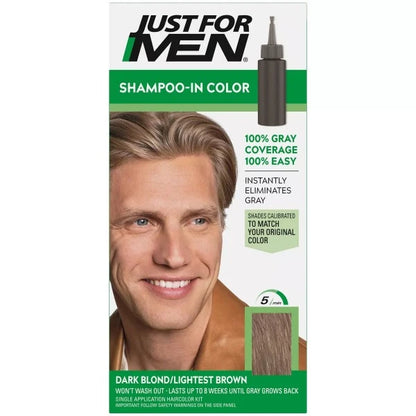 Just For Men Shampoo-In Color: Fast and Easy Gray Coverage