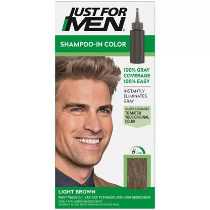 Just For Men Shampoo-In Color: Fast and Easy Gray Coverage