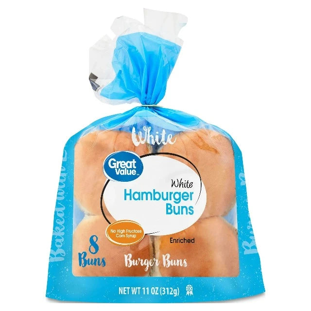 Delicious Hamburger Buns - 8 Pack, 11 oz for Great Value