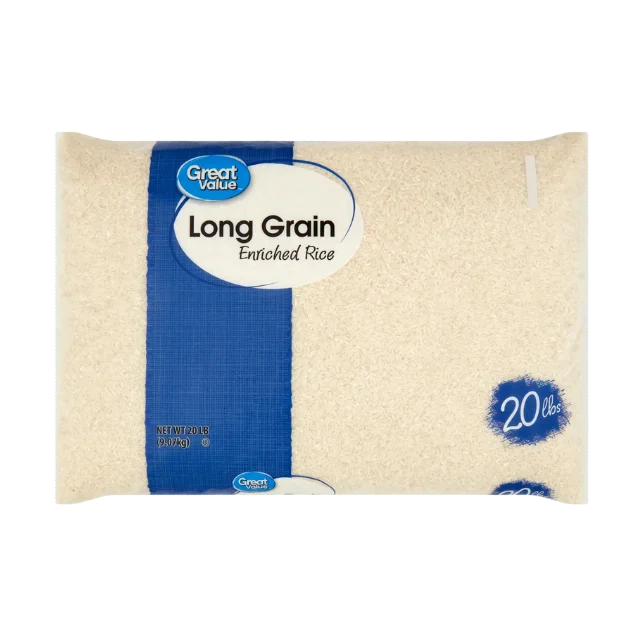 Great Value Long Grain White Enriched Rice, 20 lbs