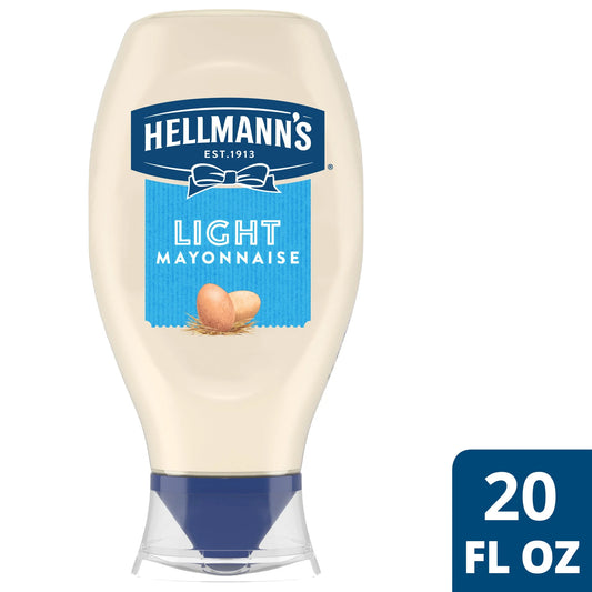 Hellmann's Light Mayonnaise, Sandwich Spread Condiments, 20 fl oz