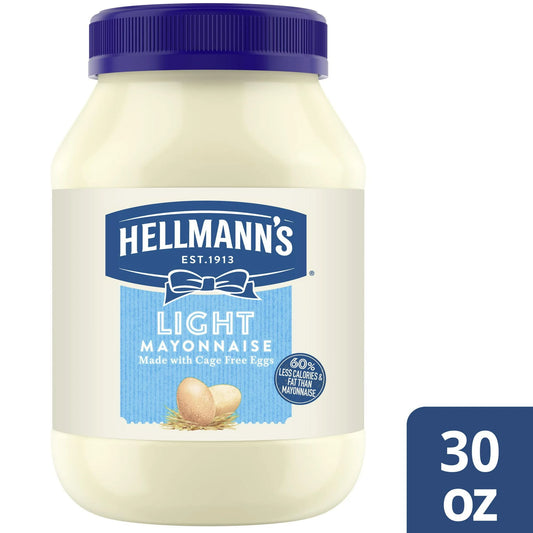 Hellmann's Light Mayonnaise, Sandwich Spread Condiments, 30 fl oz Jar