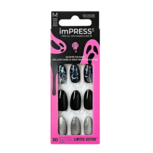 KISS imPRESS Halloween Press-On Nails, Medium Almond, 30 Ct.