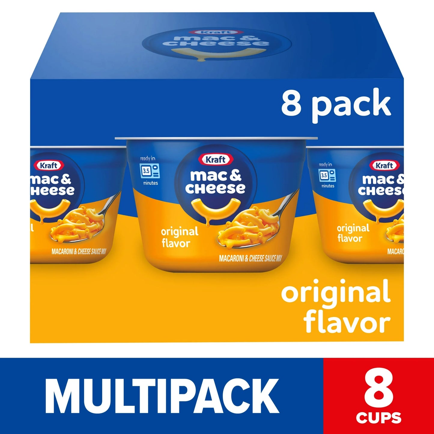 Kraft Mac & Cheese Cups Dinner, 8 ct, 2.05 oz Each, Shelf-Stable