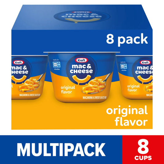 Kraft Mac & Cheese Cups Dinner, 8 ct, 2.05 oz Each, Shelf-Stable