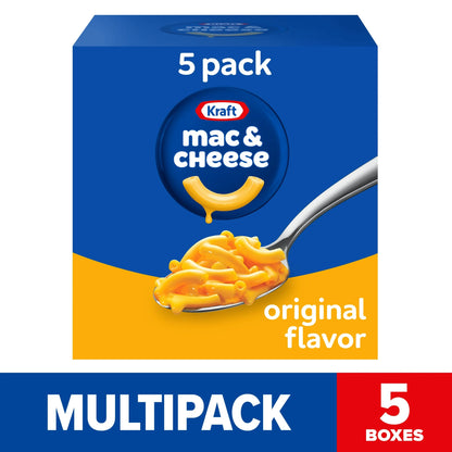 Kraft Original Mac N Cheese Dinner, 5 ct , 7.25 oz, Shelf-Stable