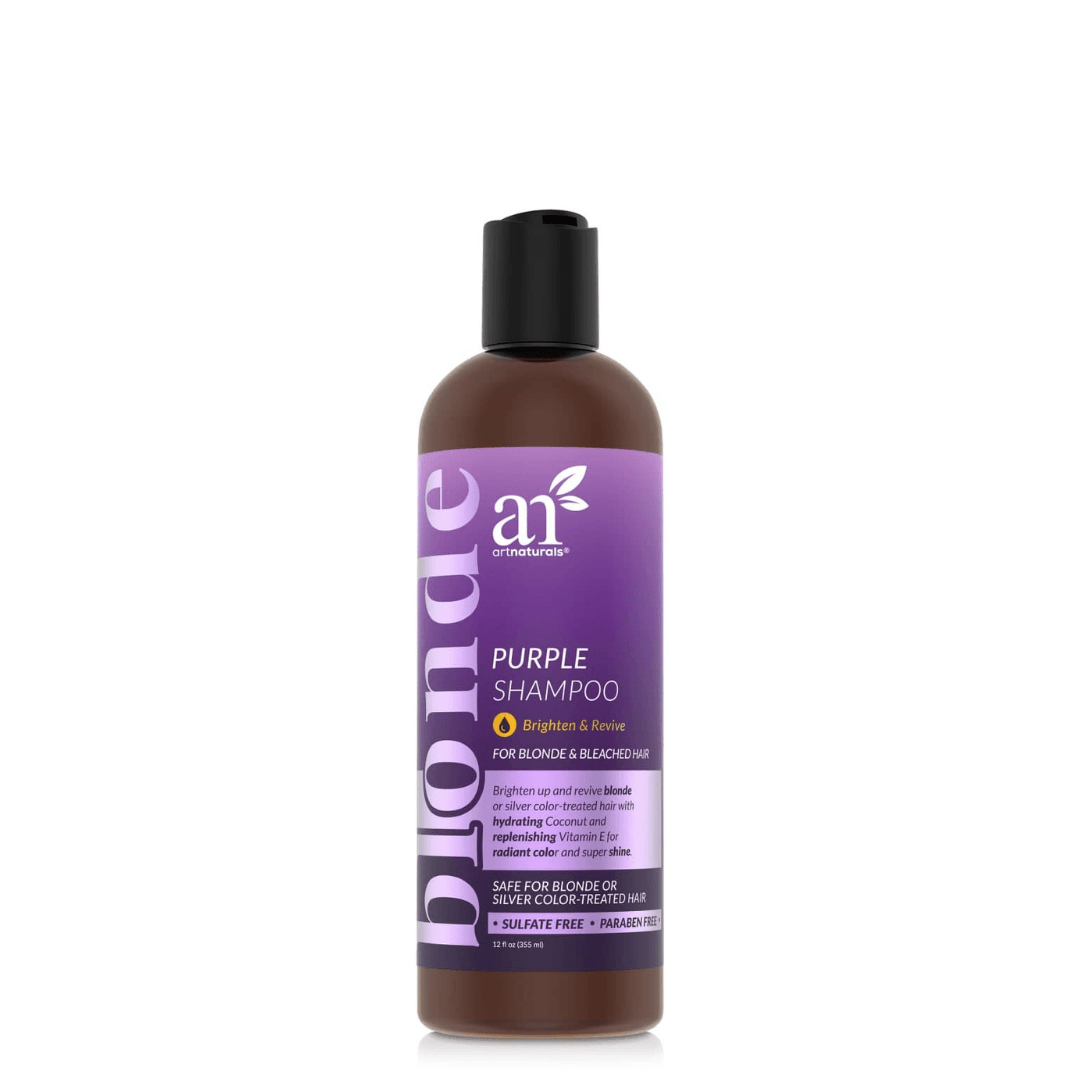 Artnaturals Purple Shampoo for Blonde Hair - 12oz Sulfate Free & No Parabens Protects & Balances Color Tones Gray, Silver, Brunette, Highlights, Dyed or Bleached Hairs - Prevents Brassy Yellow - asyouwish.store