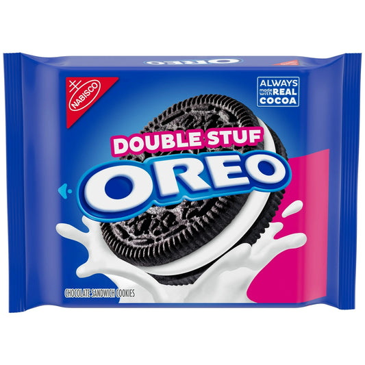 OREO Double Stuf Chocolate Sandwich Cookies Family Size 14 oz
