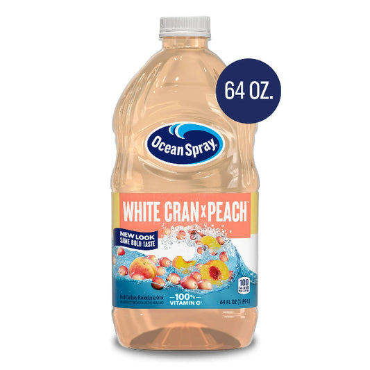 Ocean Spray White Cran-Peach Juice Beverage, Refreshing 64 fl oz Bottle