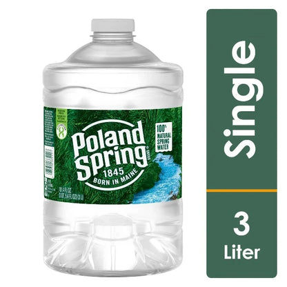 Poland Spring 100% Natural Spring Water ( 3 Liter ) Bottle 101.4-ounce
