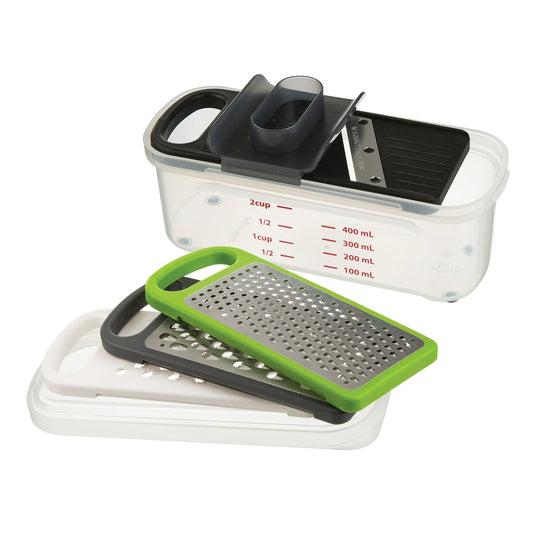 Prep Solutions Compact Grate & Slice Set – 4-in-1 Kitchen Tool