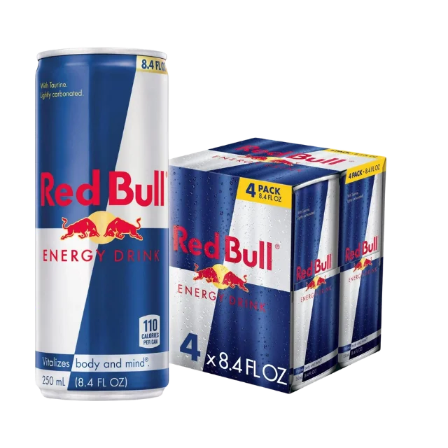 Red Bull Energy Drink, 8.4 fl oz, Pack of 4 Cans