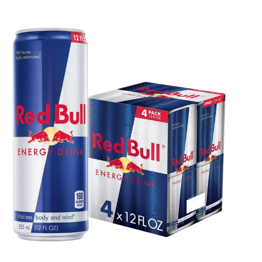 Red Bull Energy Drink, 12 fl oz, Pack of 4 Cans