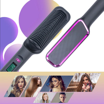 Multifunctional Electric Hot Comb - Anti-Scald Hair Straightener & Brush